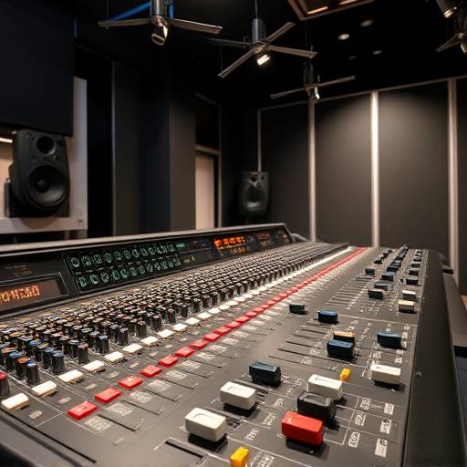Studio sound mixing board